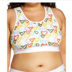 TomboyX The Essentials Soft Bralette Rainbow Hearts